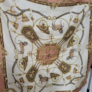 Felix Buhler Silk Equestrian Themed Scarf